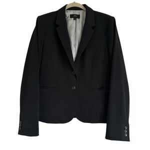J.Crew Black Tailored Blazer Notched Lapel Stretch Size L